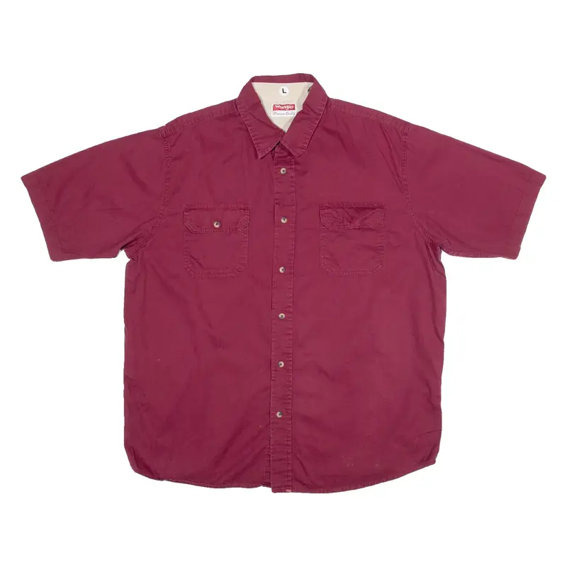 WRANGLER Premium Quality Mens Plain Shirt Maroon L