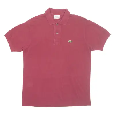LACOSTE Mens Polo Shirt Maroon S