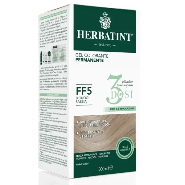 Permanent Coloring Gel FF5 3 Doses Herbatint 300ml
