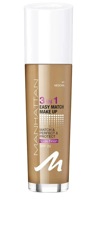 Manhattan Easy Match 3 In 1 Liquid Foundation 41 Moka SPF 20 30 ml