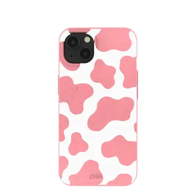 Bubblegum Pink Cow iPhone 13 Case