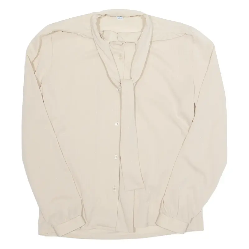 Womens Blouse Beige Long Sleeve M