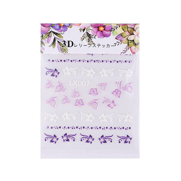 3D Flower Nail Art Sticker Decals
