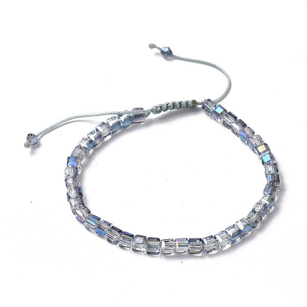 Electroplate Glass Braided Beaded Bracelets