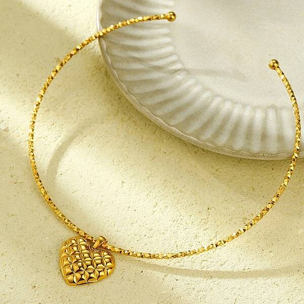 304 Stainless Steel Pendant Open Choker Necklaces for Women