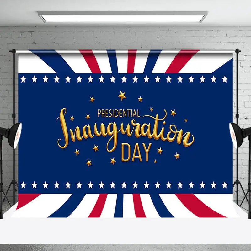 Navy Stripe Presidential Inauguration Day Backdrop - Aperturee