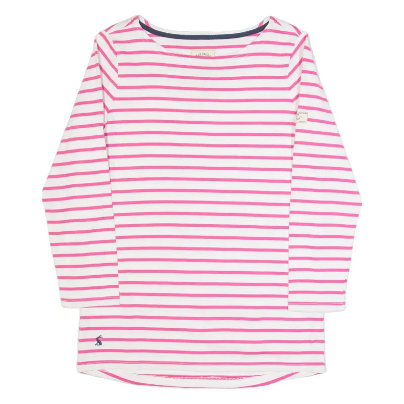 JOULES Womens Patterned Jumper Pink Striped Tight Knit UK 6