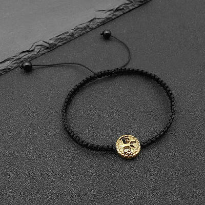 Alloy Tree of Life Bead Braided Bead Bracelets
