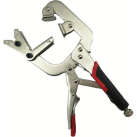 Heavy-Duty Locking Welding Clamp with Ergonomic Dual-Color Non-Slip Grip & Adjustable C-Jaw for Round and Square Pipes - Hard...