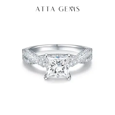 Synthetic Moissanite Princess Cut 2.0CT D Color VVS1 For Woman Wearing Anniversary Gift R074 Wedding Engagement Jewelry