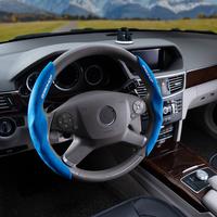 Sport Steering Wheel Covers ，Anti-Slip Suede Auto Steering Wheel Cover，Universal Fit D-Shape O-Shape 14.5\