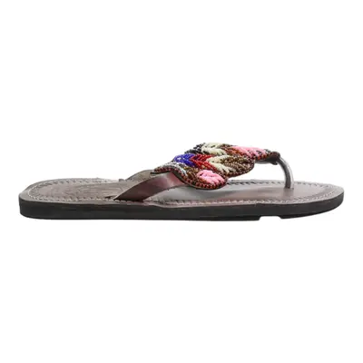 DANNY Flip Flop Sandals Brown Leather Womens UK 7