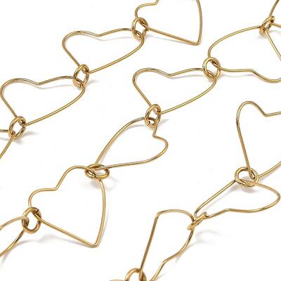 304 Stainless Steel Heart Link Chains