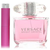 Versace Bright Crystal Travel Spray for Women – Radiant Pomegranate, Peony & Musk for Everyday Elegance & Confidence