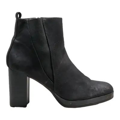 ANNA FIELD Heeled Ankle Boots Black Synthetic Womens UK 8