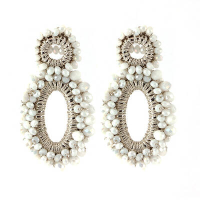 Rhinestone Braided Ear Studs for Women