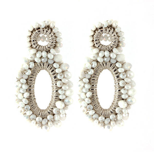 Rhinestone Braided Ear Studs for Women