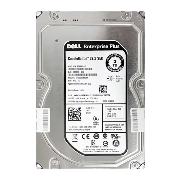 7GR25 Dell 3TB 6Gb/s SAS 7200 3.5-Inch Hard Drive