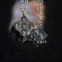 Prison Realm Dice Gokumonjo Gojo Satoru Necklace Cosplay Anime Jujitsu Kaisen Prop Accessories Silver Alloy for Wemen Men