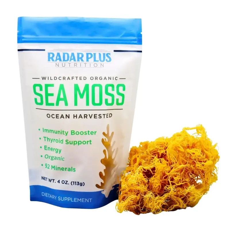 Royal Gold Sea Moss -  Eucheuma Cottonii species from St Lucia - 4 of dry sea moss - Radar Plus Nutrition Dried
