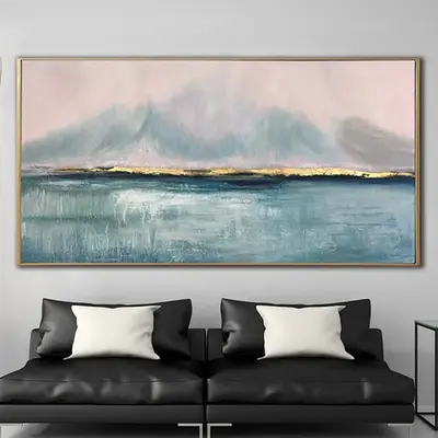 Large Original Ocean Paintings On Canvas Abstract Seascape Painting Blue Feng Shui Art Hand Painted Artwork | BOUNDLESS