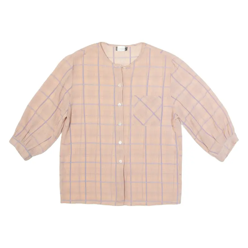 JULIEN Womens Printed Shirt Pink 3/4 Sleeve Check S