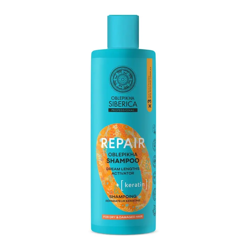 Natura Siberica Oblepikha Repair Keratin Shampoo Cabello Seco 400ml