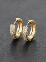 Fashionable Cubic Zirconia Hoop Earrings, Fashion Jewelry for Party, Daily Clothing Decor, Trendy All-match & Exquisite Jewel...