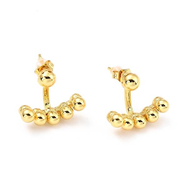 Brass Dangle Stud Earrings