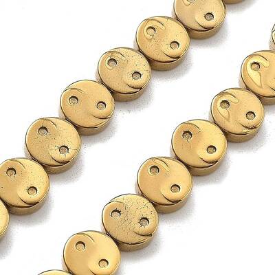 Electroplated Synthetic Non-magnetic Hematite Beads Strands