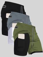 Men's 2 in 1 Drawstring Waist Track Shorts, Casual Pocket Elastic Waist Shorts for Gym Workout Running, Men Shorts, Breathabl...
