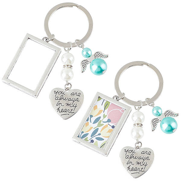 Wedding Bouquet Alloy & Glass Photo Charms
