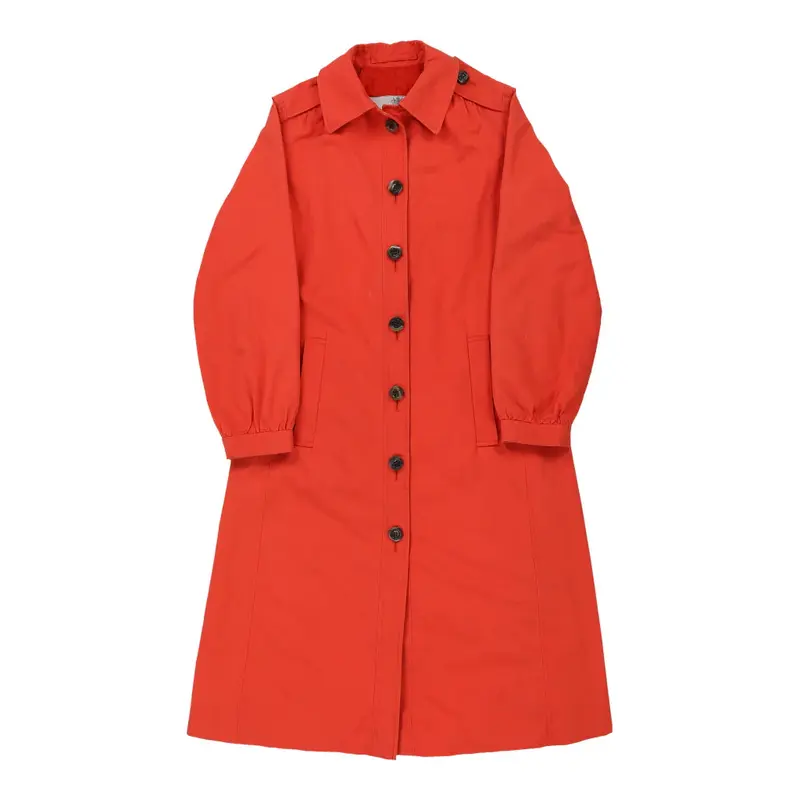Aquascutum Trench Coat - Small Red Cotton Blend | Size: small