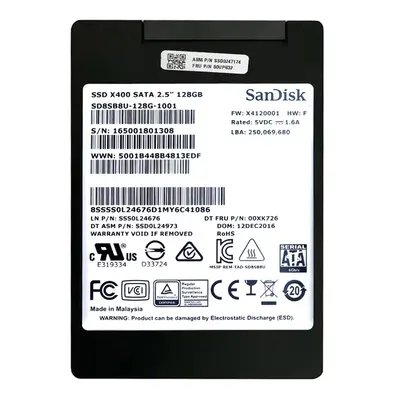 00UP632 Lenovo 128GB Triple-Level Cell SATA 6Gb/s 2.5-Inch Solid State Drive