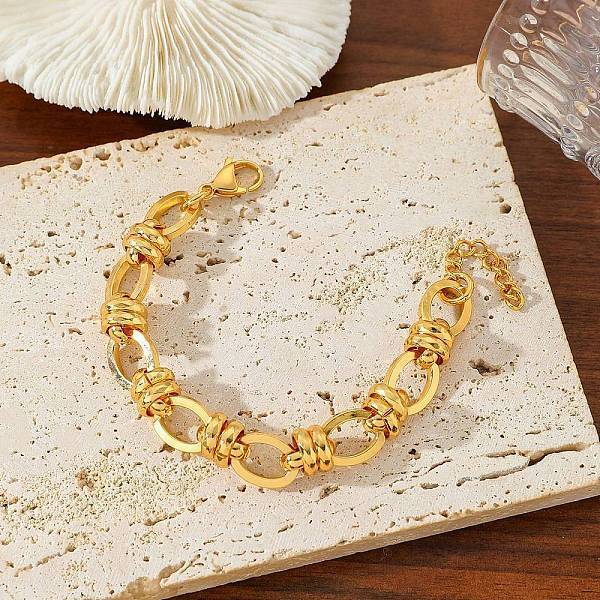304 Stainless Steel Oval Link Chain Bracelets for Women