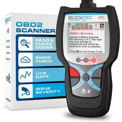 BLCKTEC 420 OBD2 Scanner - Works for All OBD Compliant Cars 1996 & Newer - Car Code Reader & Scan Tool - Fix Check Engine Lig...