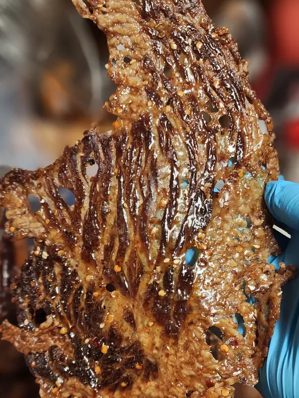 Mango Habanero Brisket Crack Jerky - Spicy & Crunchy Sweet Flavor US Made Beef Snack