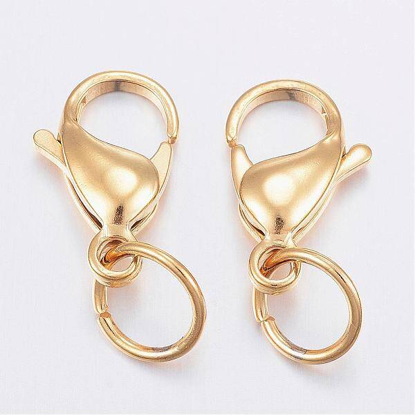 Ion Plating(IP) 304 Stainless Steel Lobster Claw Clasps