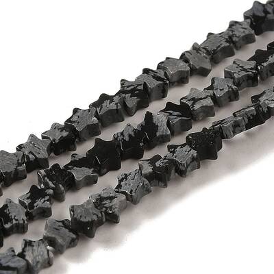 Natural Snowflake Obsidian Beads Strands
