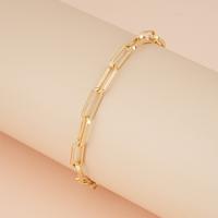 MEIITRUE 4.5mm/6.5mm Paperclip-Rope Chain Bracelet for Men / Women, Golden(14) Plated Paper Clip Rope 7.5\
