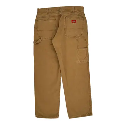 Dickies Carpenter Trousers - 34? Waist Brown Cotton