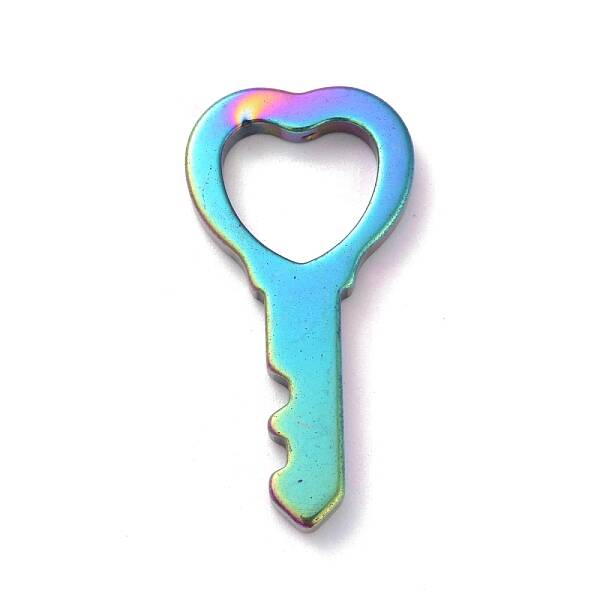 PVD Vacuum Plating Rainbow Color Non-magnetic Synthetic Hematite Pendants