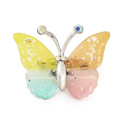 Butterfly Transparent Resin Brooch