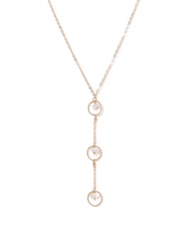 Tre Amos Necklace | Metal Color: Gold