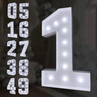 Light Up Number/letter (1 Set), Battery Required LED Light Up Number, Giant Number for Birthday Party Decorations, Anniversa...