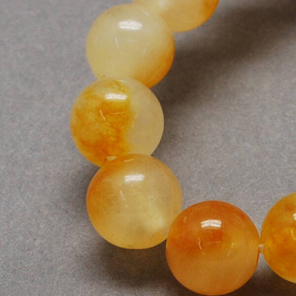 Two Tone Natural White Jade Bead Strands