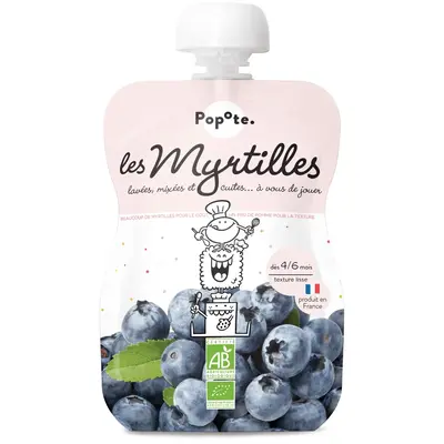 Popote Blueberries - From 4 Months - Organic 120g