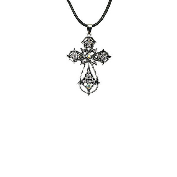 Cross Zinc Alloy Pendant Necklace