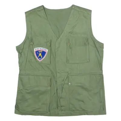 Fishing Mens Gilet Green Twill 90s XL