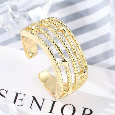 Brass Open Cuff Rings for Women